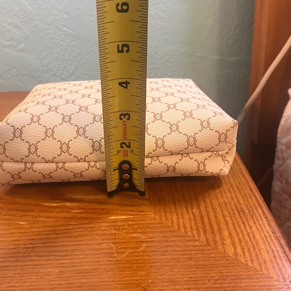 Large Houndstooth Tote w/ Pink Straps & matching cosmetic bag, Faux Leather NWOT - Picture 16 of 16